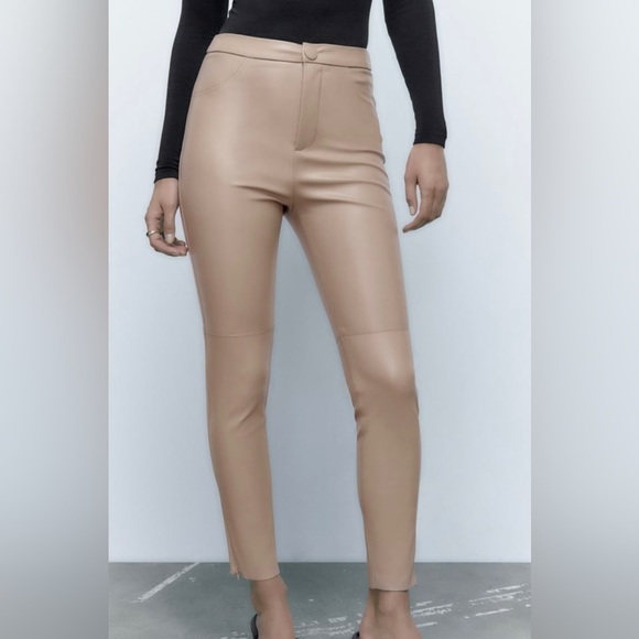 ZARA faux leather leggings NWT - Picture 2 of 4